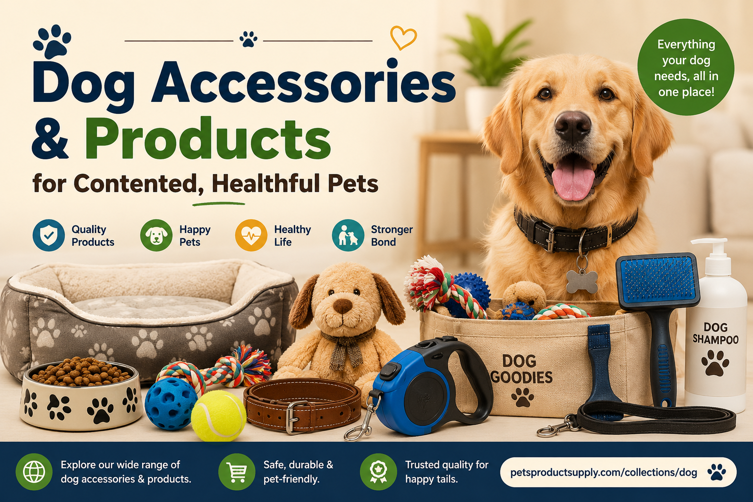 Dog Accessories & Products for Contented, Healthful Pets