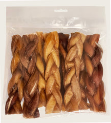 1 lb. 6 Inch BRAIDED Bully Sticks In Zip Lock Bag