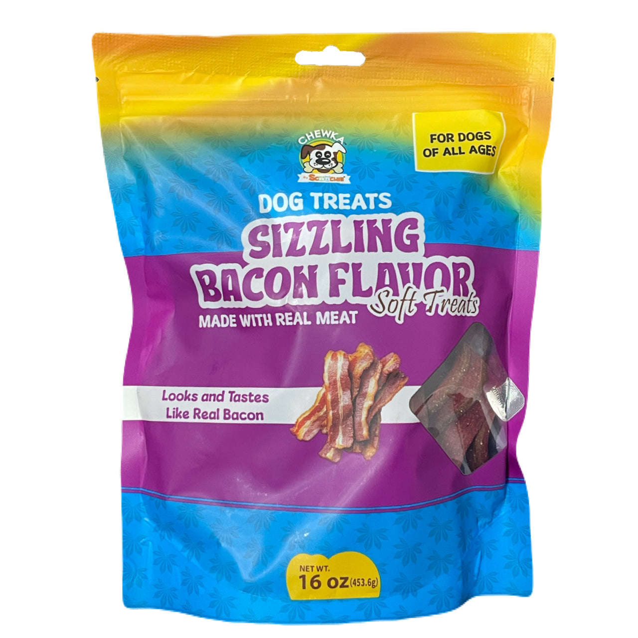 Chewka Dog Treats - Sizzling Bacon Flavor 16 oz (Pack of 5)