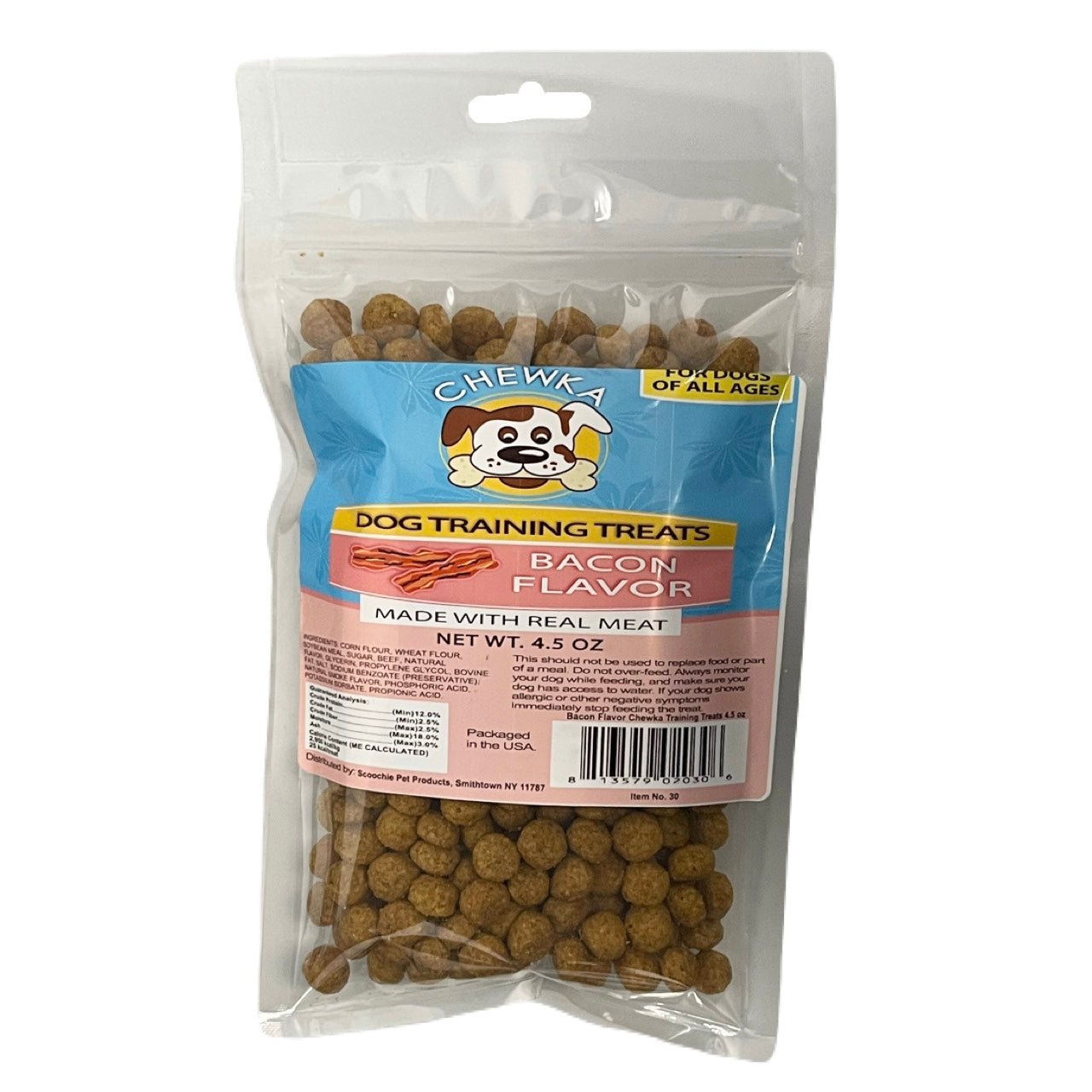 Chewka Dog Training Treats - Bacon Flavor 4.5 oz (Pack of 12)