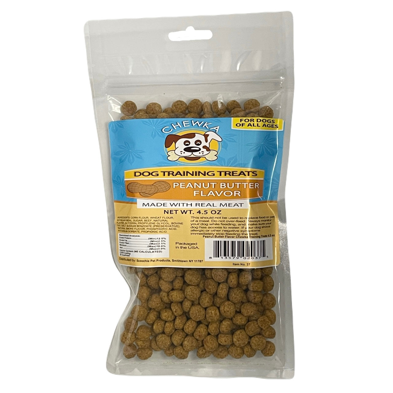 Chewka Dog Training Treats - Peanut Butter Flavor 4.5 oz (Pack of 12)