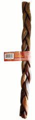 12 Inch BRAIDED CS Deluxe Collagen Stick with Cigar Band (Pack of 6)