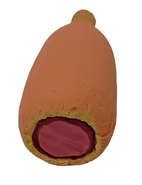 6.5 Inch Premium Stuffed Latex Fairtime Corn Dog (Pack of 4)