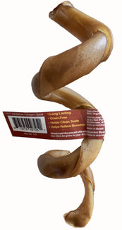 6-7 Inch CS Deluxe Collagen Spiral with Cigar Band and UPC (Pack of 12)