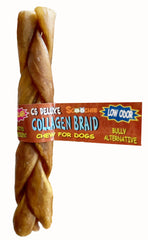 5-6 Inch CS Deluxe Collagen Braid with Cigar Band and UPC (Pack of 20)