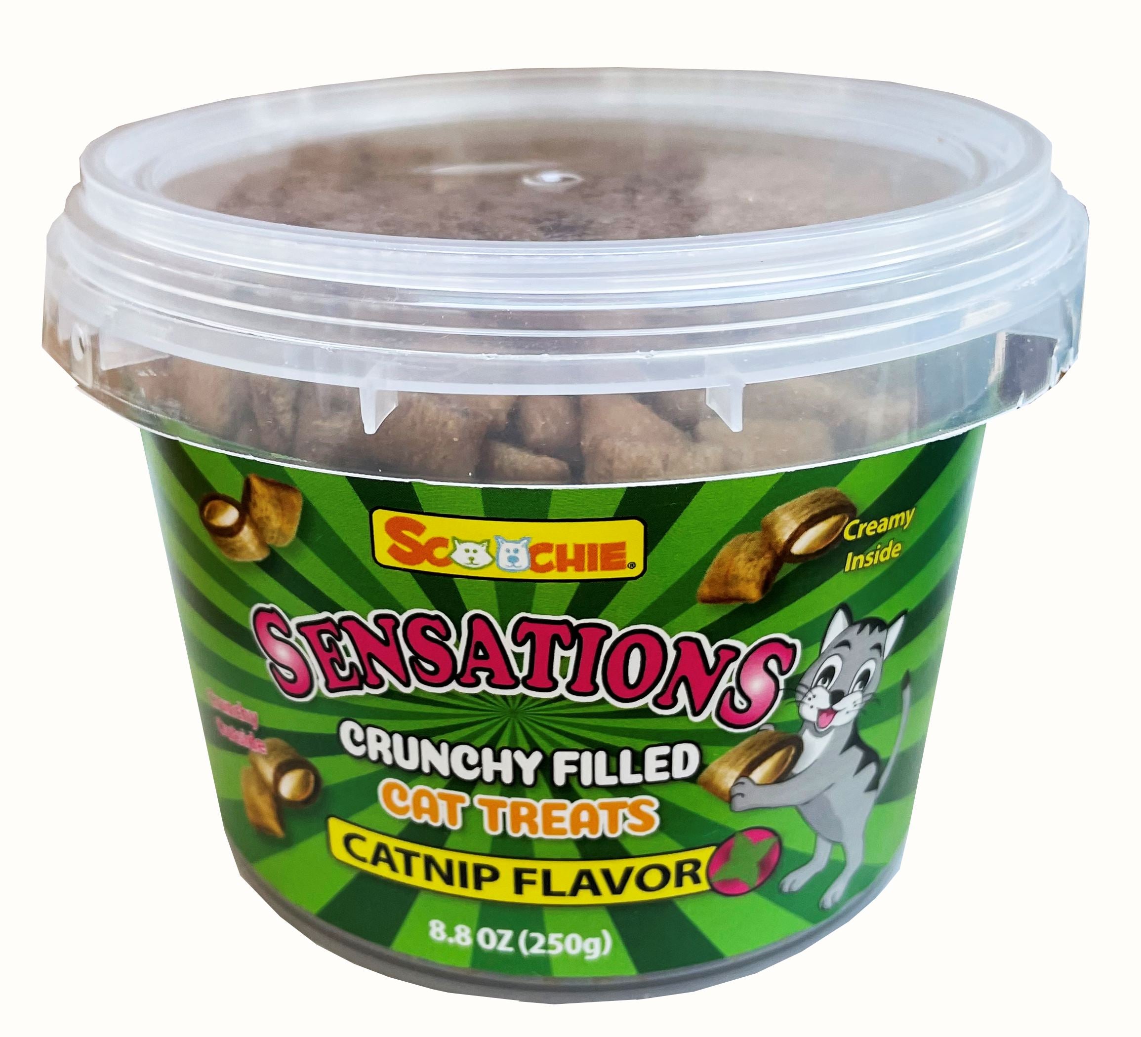 Clever Cat Catnip Filled Cat Treats 8.8 Ounce Tub (Pack of 8)