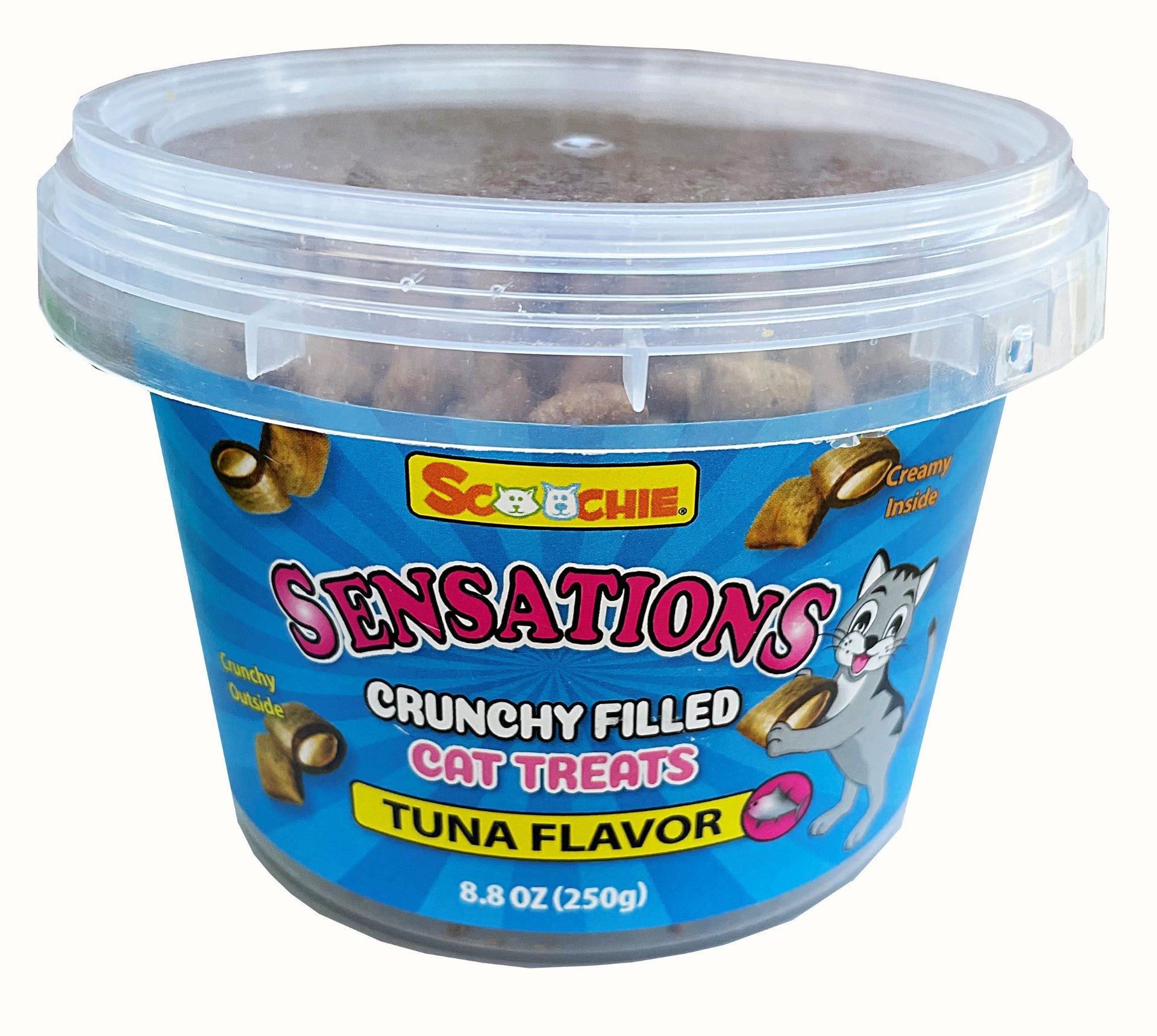 Clever Cat Tuna Filled Cat Treats 8.8 Ounce Tub (Pack of 8)