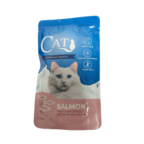Cat by Scoochie Gravy/ Stew 3.5 Ounce Pouch - Salmon (Pack of 24)