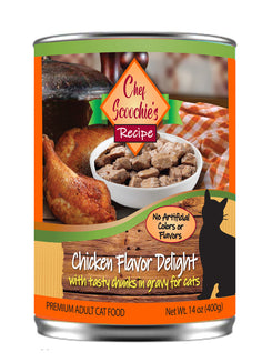 Chef Scoochies Chicken Chunky Cat Food 14 Ounce Pop Top Can (Pack of 16)