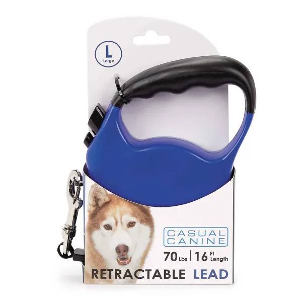 Casual Canine Belted Retractable Lead L 16ft Blu
