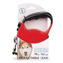 Casual Canine Belted Retractable Lead L 16ft Red
