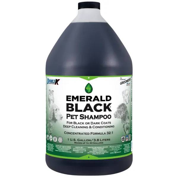 Double K Groomer's Edge Emerald Black Dog Grooming Shamp Gal