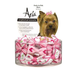 Aria Pretty In Pink Bow Canister 48Pc