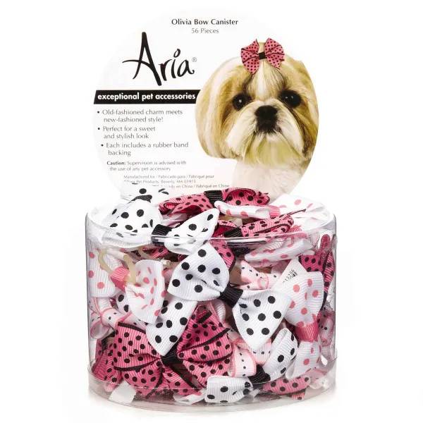 Aria Olivia Bow Canisters, 56 Pieces