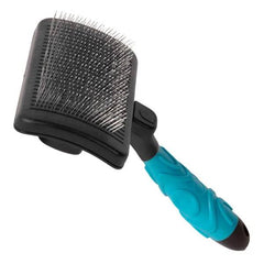 Master Grooming Tools Self-cleaning slicker brush L Blu