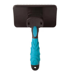 Master Grooming Tools Self-cleaning slicker brush L Blu