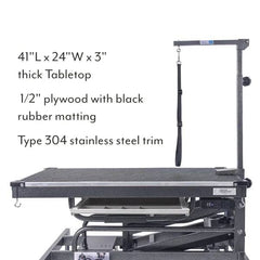 Master Equipment Origin III Electric Grooming Table with Outlets