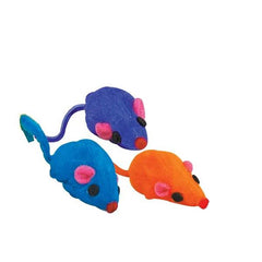 Zanies Rainbow Mice Cheese Wedge Cat Toy Display, 60 Pieces