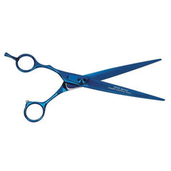 Master Grooming Tools 5200 Blue Titanium 7In Straight Shears Lefty