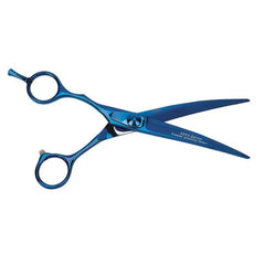 Master Grooming Tools 5200 Blue Titanium 6.5In Curved Shears Lefty