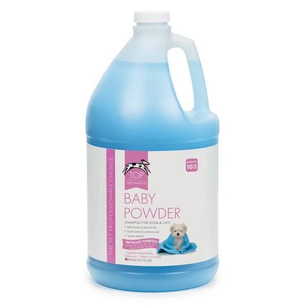 Top Performance Baby Powder Dog Grooming Shampoo 1 Gallon