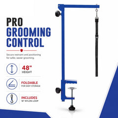 Master Equipment Foldable Grooming Arm w/ Aluminum Clamp Blue