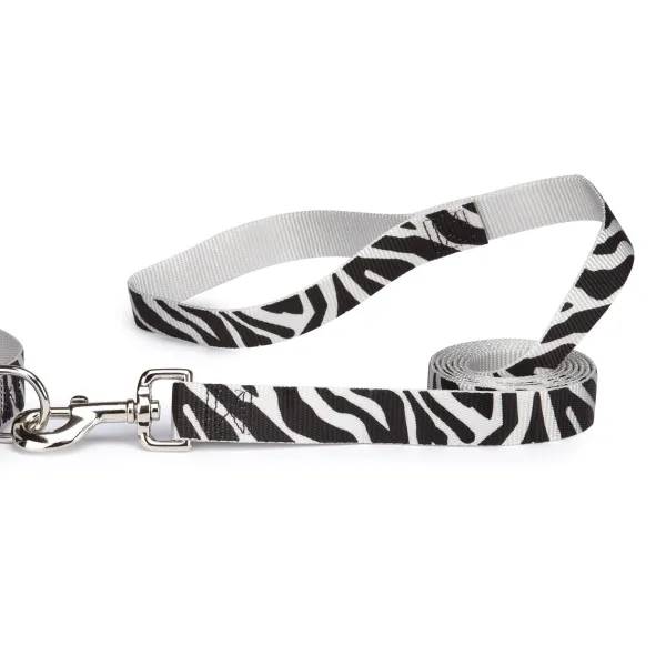 Casual Canine Animal Print Lead 6Ftx1In Zebra
