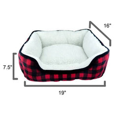 Slumber Pet Buffalo Check 19in Cuddler Bed