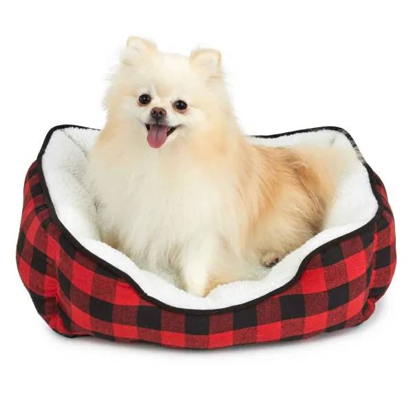 Slumber Pet Buffalo Check 19in Cuddler Bed
