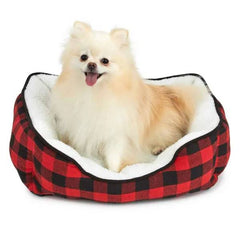 Slumber Pet Buffalo Check 19in Cuddler Bed