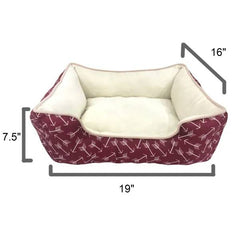 Slumber Pet Red Arrow Print 19in Cuddler Bed