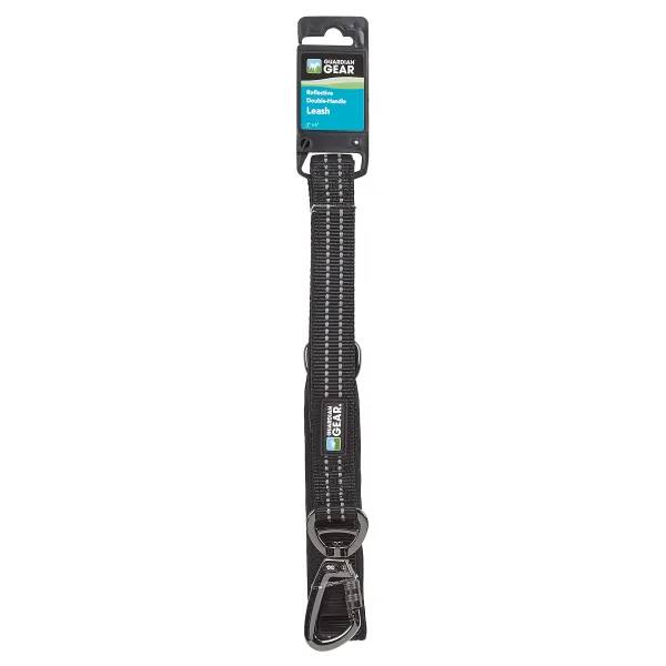 Guardian Gear Reflective Double-Handle 6ft Black Leash