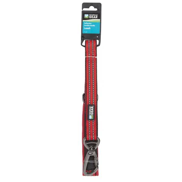 Guardian Gear Reflective Double-Handle 6ft Red Leash