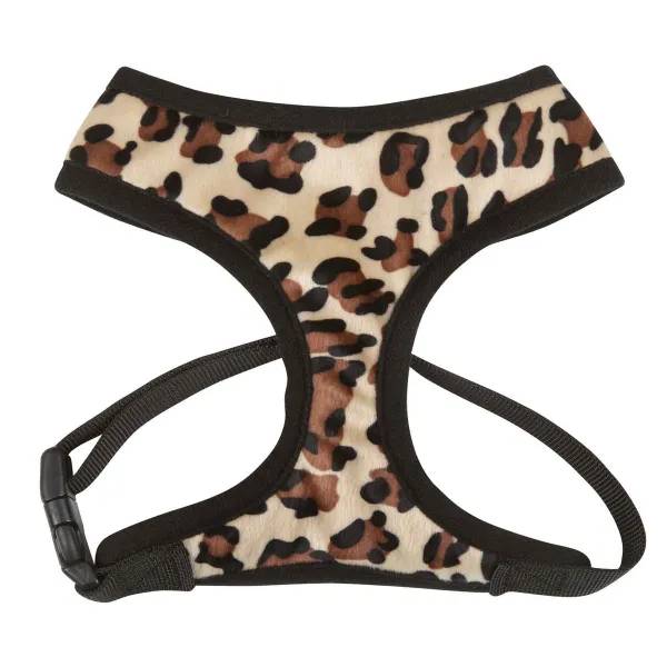 Casual Canine Plush Print Harness XS Leopard