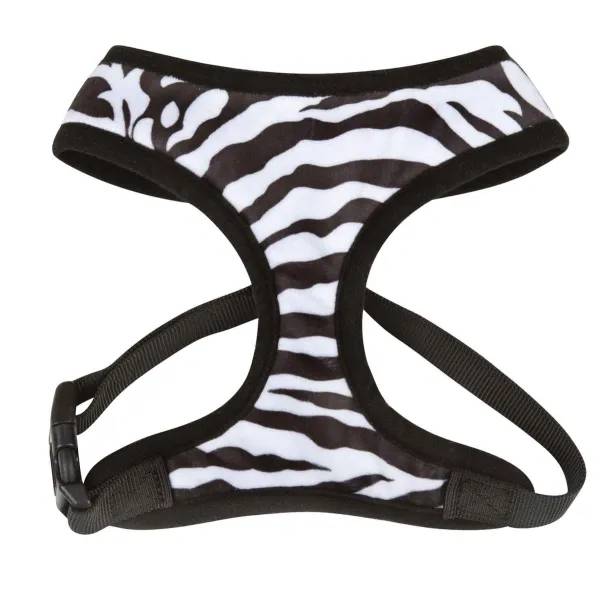 Casual Canine Plush Print Harness S Zebra