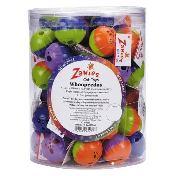 Zanies Whoopeedos Cat Toyss Canister 60 pc