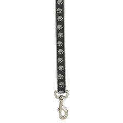 Casual Canine TwoTone Pawprint Lead 6Ftx1In Black