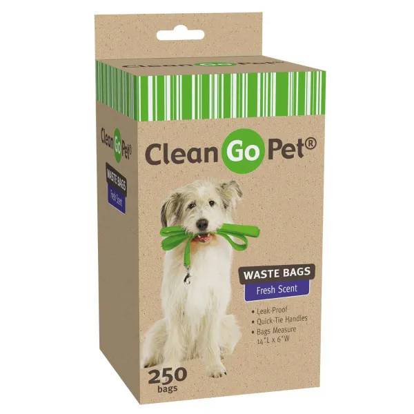 Clean Go Pet Fresh Scented Doggy Waste Bags 250Ct