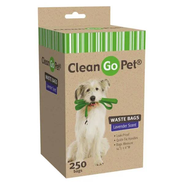 Clean Go Pet Lavender Scent Doggy Waste Bags 250Ct