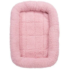 Slumber Pet Sherpa Crate Bed S Pink