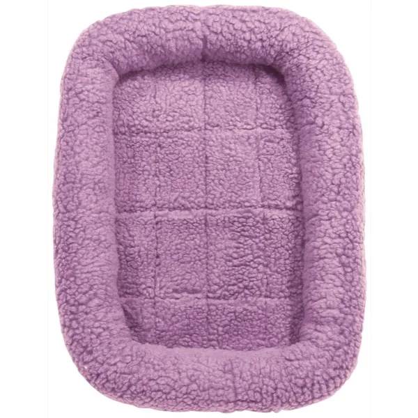 Slumber Pet Sherpa Crate Bed M Purple