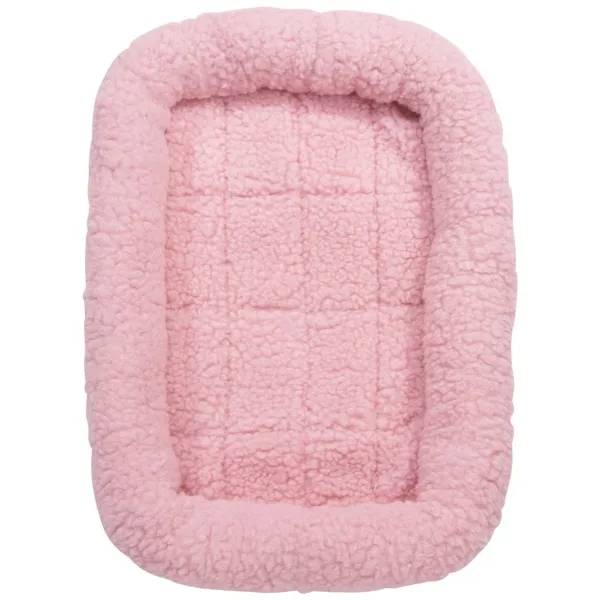 Slumber Pet Sherpa Crate Bed M/L Pink