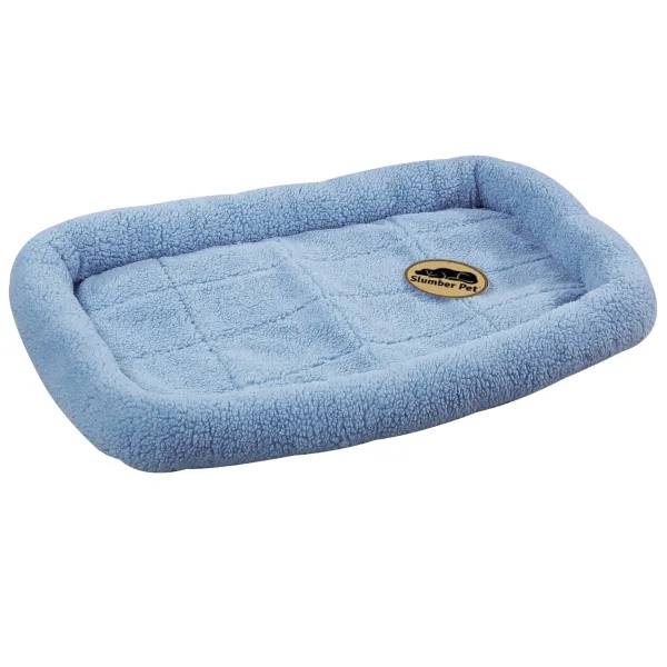 Slumber Pet Sherpa Crate Bed M/L Blue