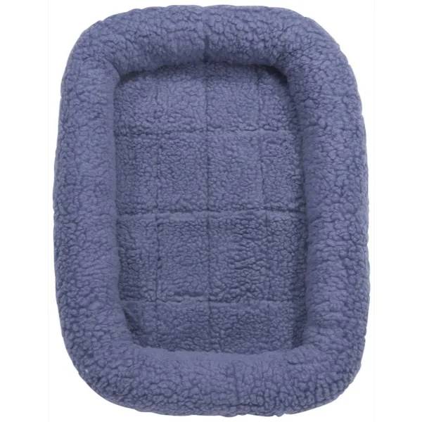 Slumber Pet Sherpa Crate Bed L Blue