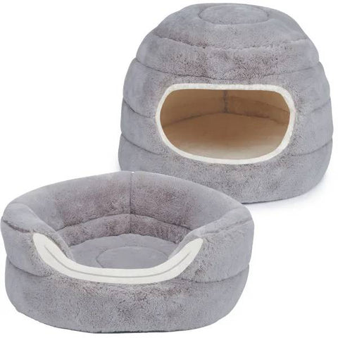 Slumber Pet ThermaPet Cuddler Beds Gray