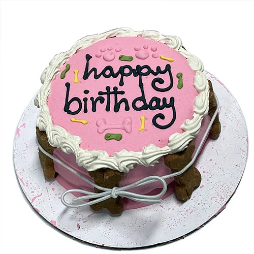 Bubba Rose Pink Peanut Butter Dog Cake