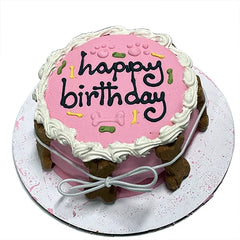 Bubba Rose Pink Peanut Butter Dog Cake