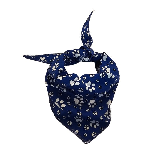 White Paws Bandana, Royal Blue,Medium, (Pack of 10)