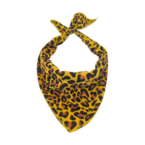 Leopard Print Doggie Bandana,Large, (Pack of 10)