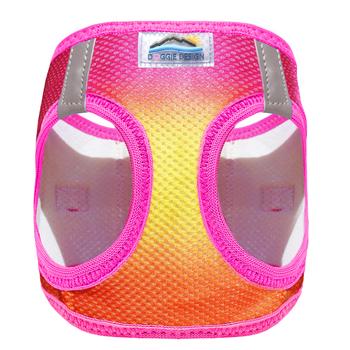 American River Choke Free Dog Harness Ombre Collection - Raspberry Pink and Orange, 3X-Large